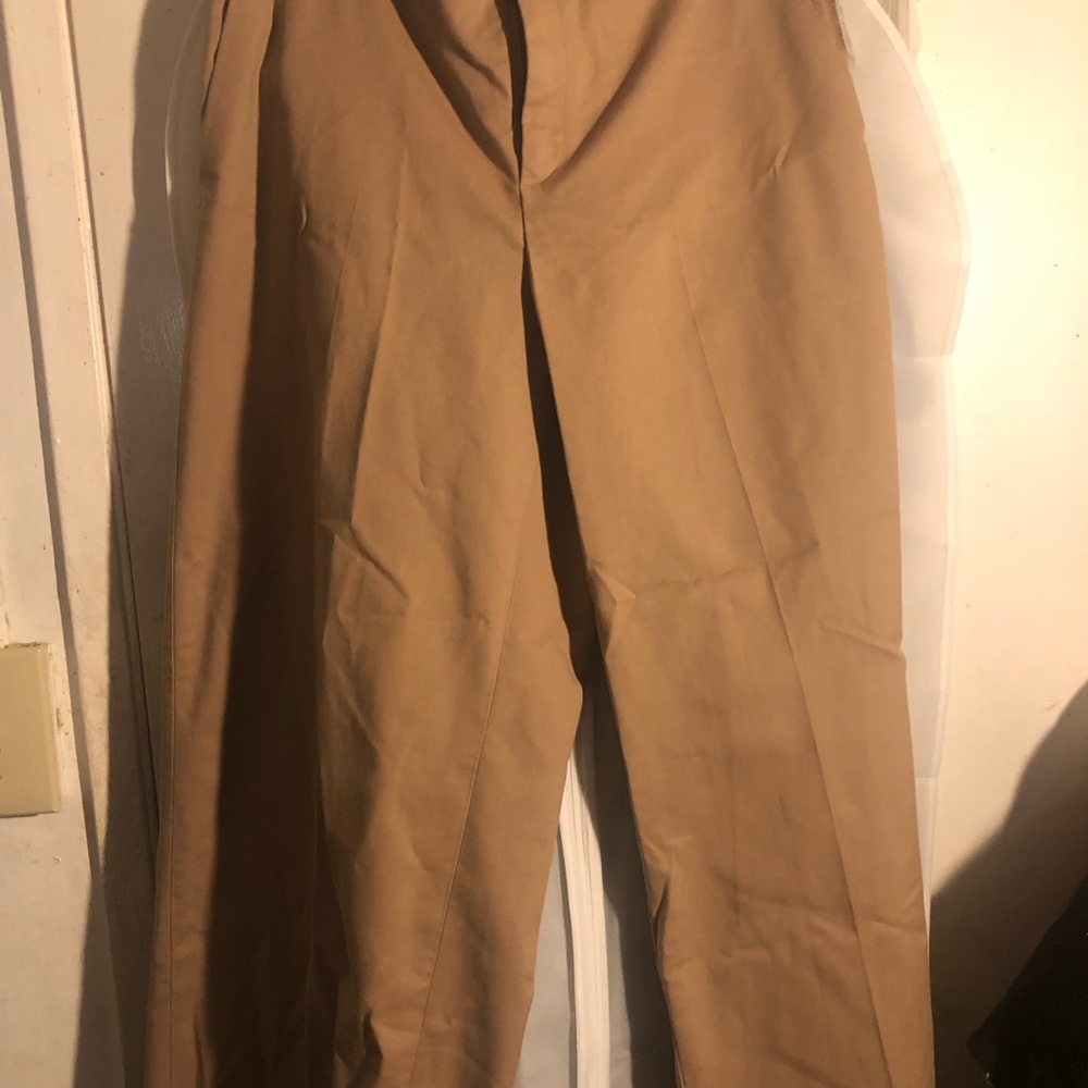 Women’s Uniqlo Tan Chinos Smooth Cotton-Blend Pants